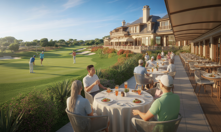 Quels sont les restaurants renommés sur les parcours de golf ?